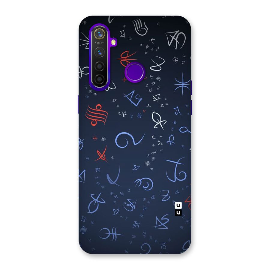 Blue Symbols Back Case for Realme 5 Pro