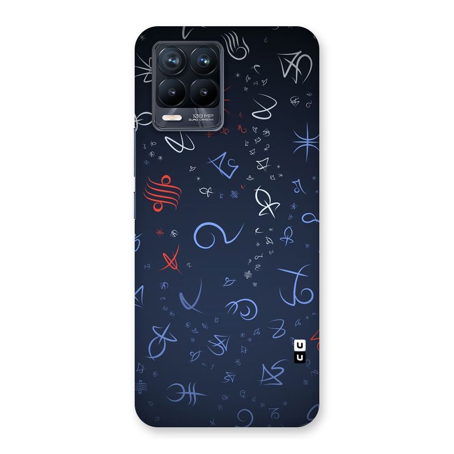 Blue Symbols Back Case for Realme 8 Pro