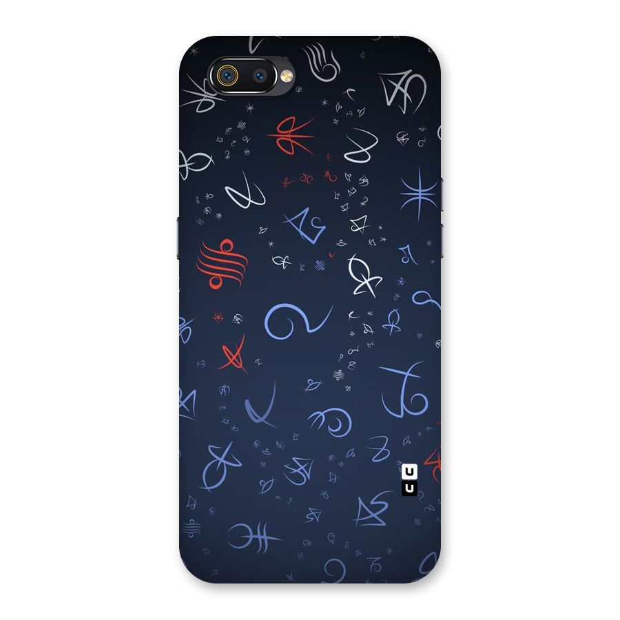 Blue Symbols Back Case for Realme C2