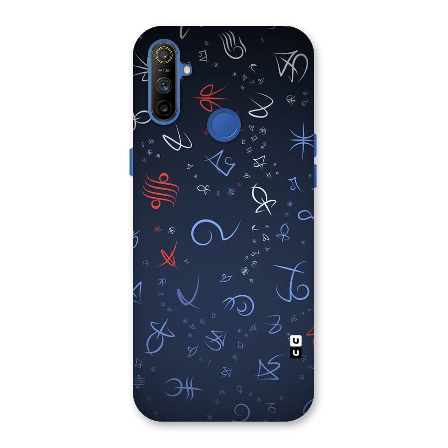 Blue Symbols Back Case for Realme Narzo 10A