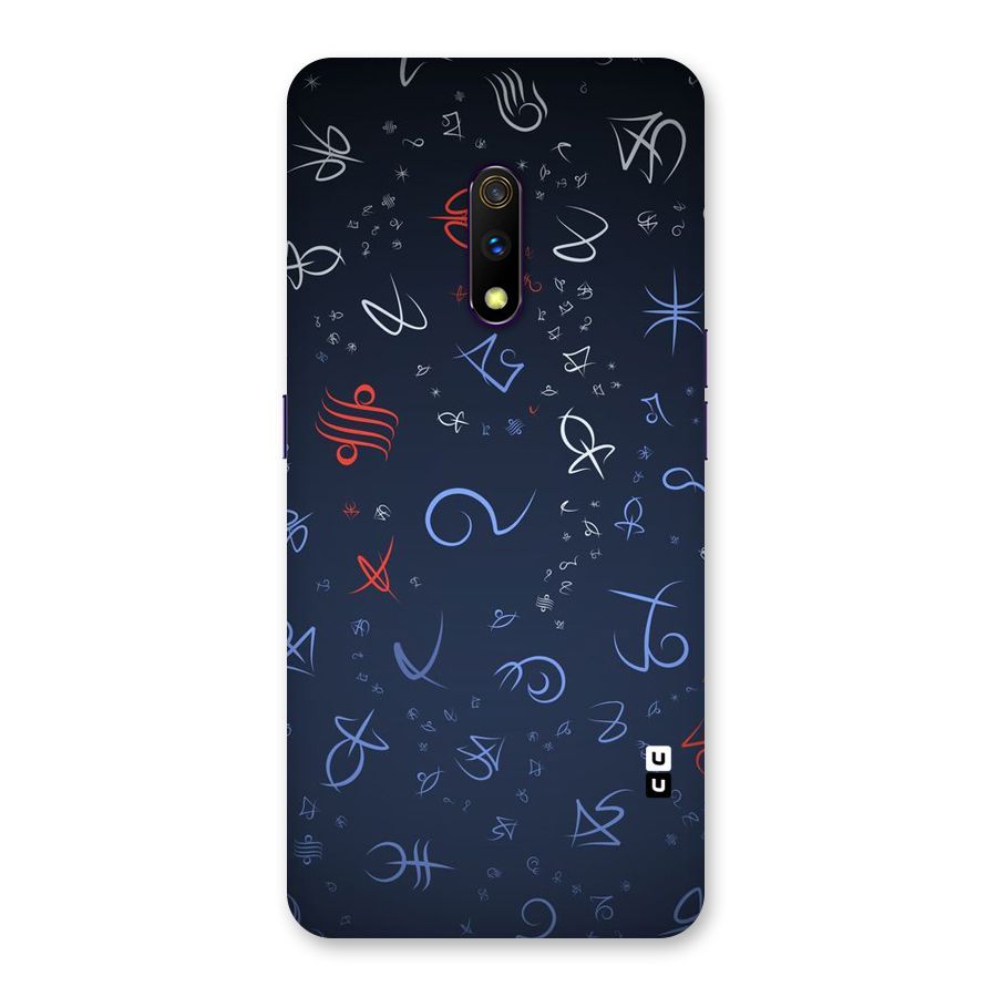 Blue Symbols Back Case for Realme X