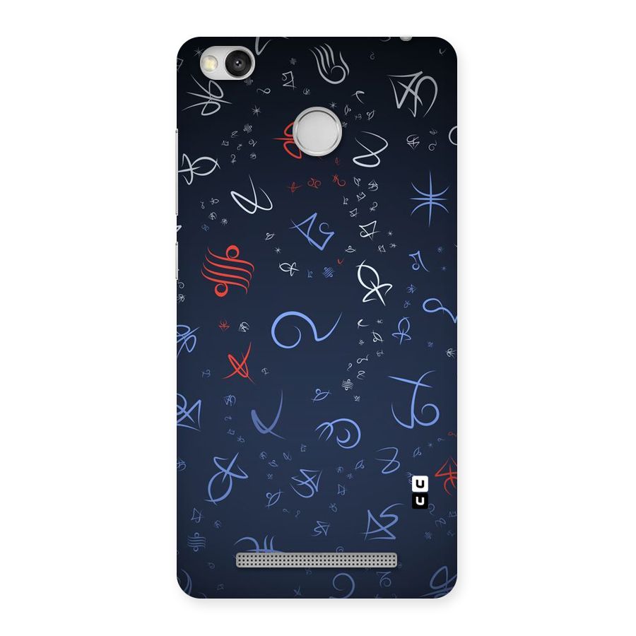 Blue Symbols Back Case for Redmi 3S Prime