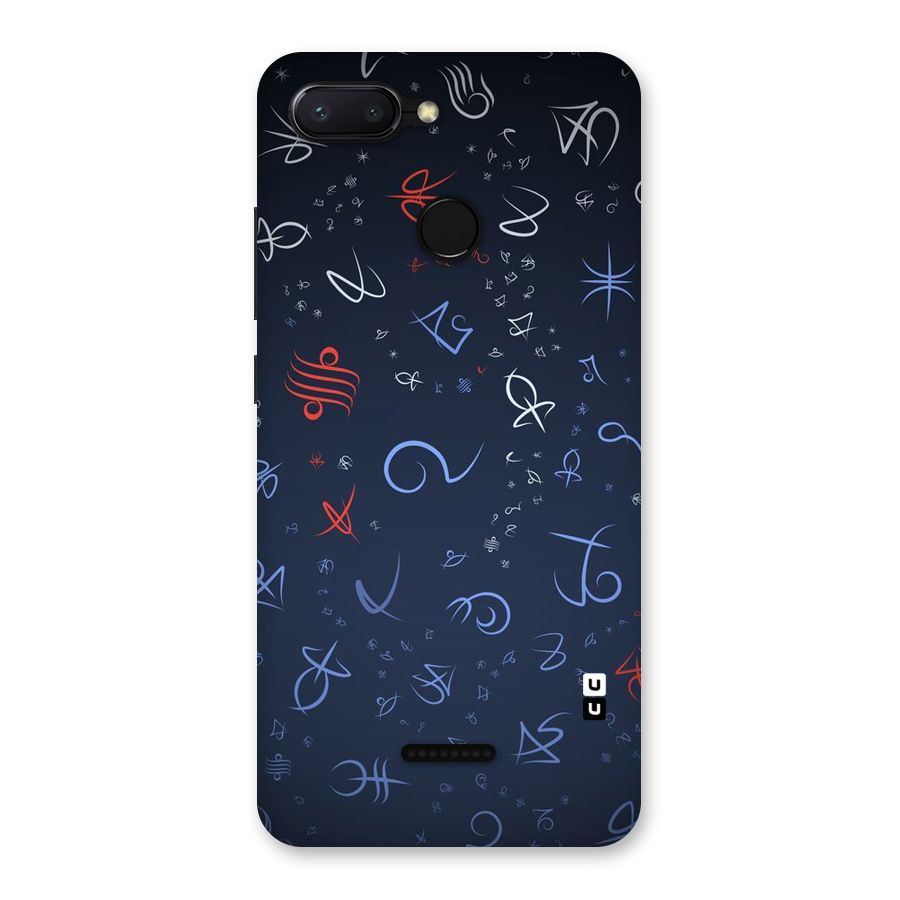 Blue Symbols Back Case for Redmi 6