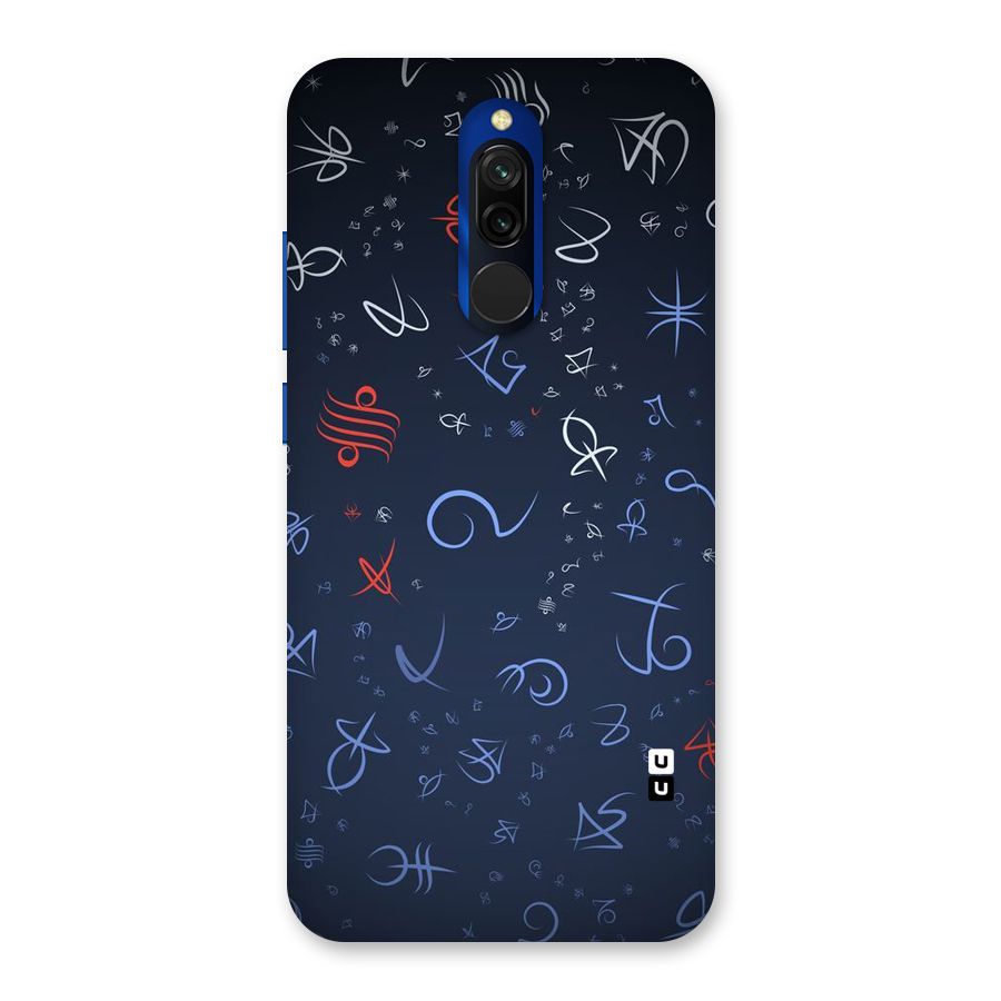 Blue Symbols Back Case for Redmi 8
