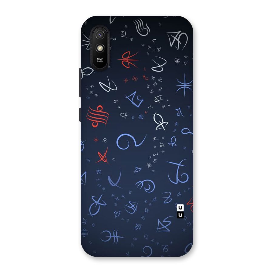 Blue Symbols Back Case for Redmi 9A