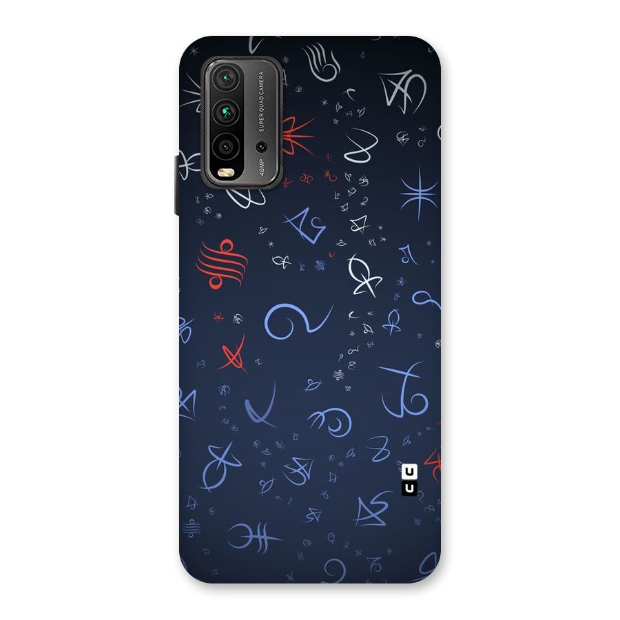 Blue Symbols Back Case for Redmi 9 Power