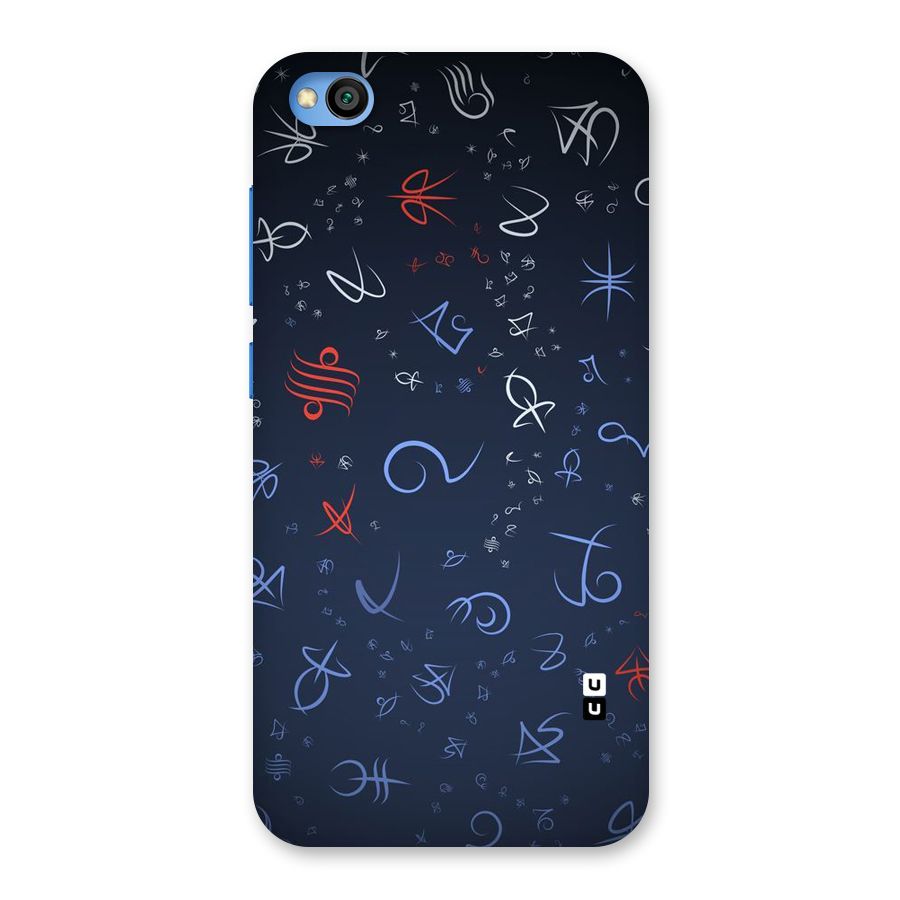 Blue Symbols Back Case for Redmi Go