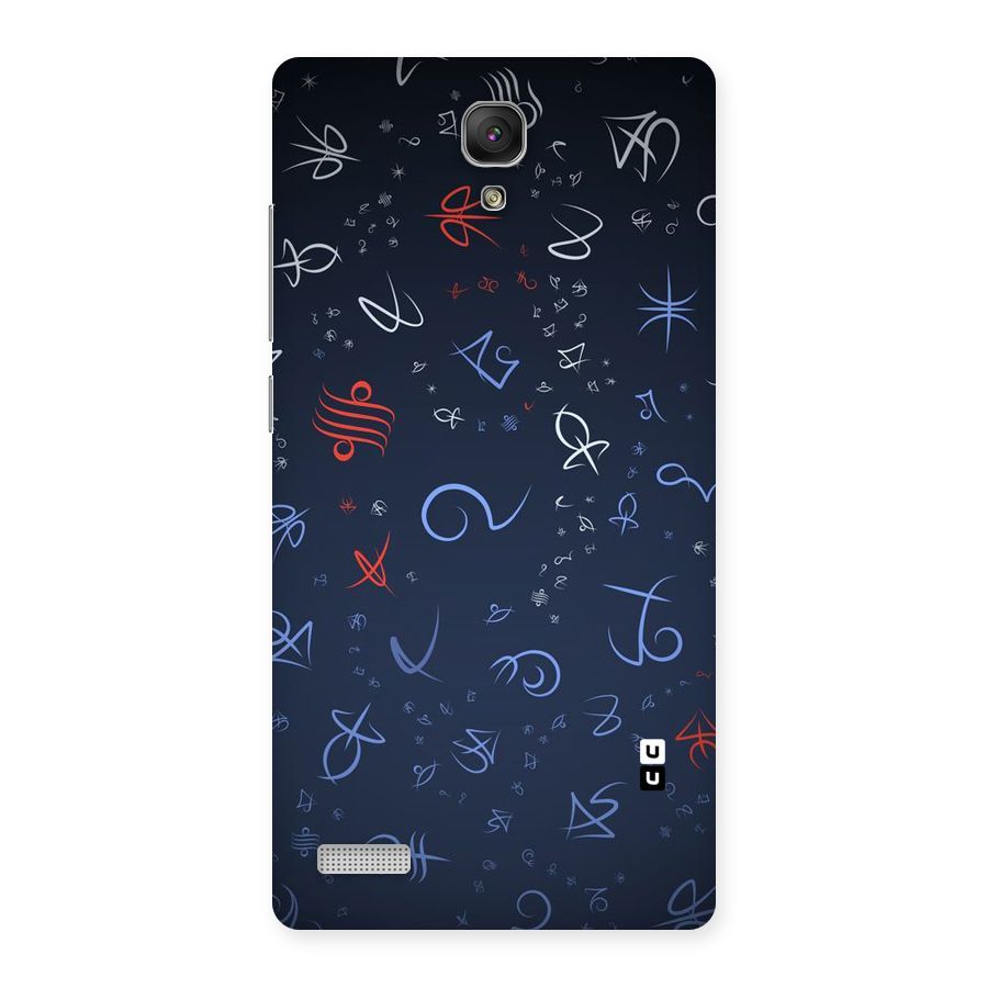 Blue Symbols Back Case for Redmi Note