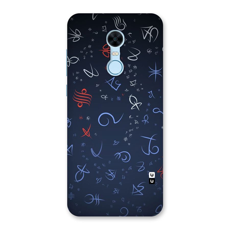 Blue Symbols Back Case for Redmi Note 5