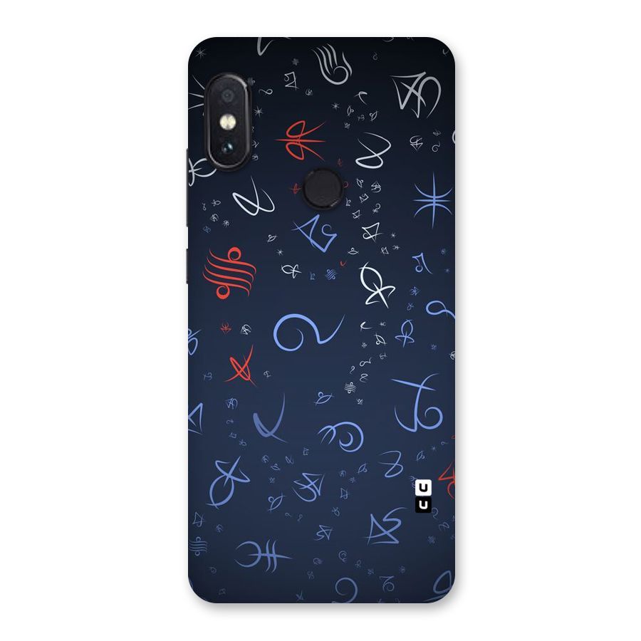 Blue Symbols Back Case for Redmi Note 5 Pro