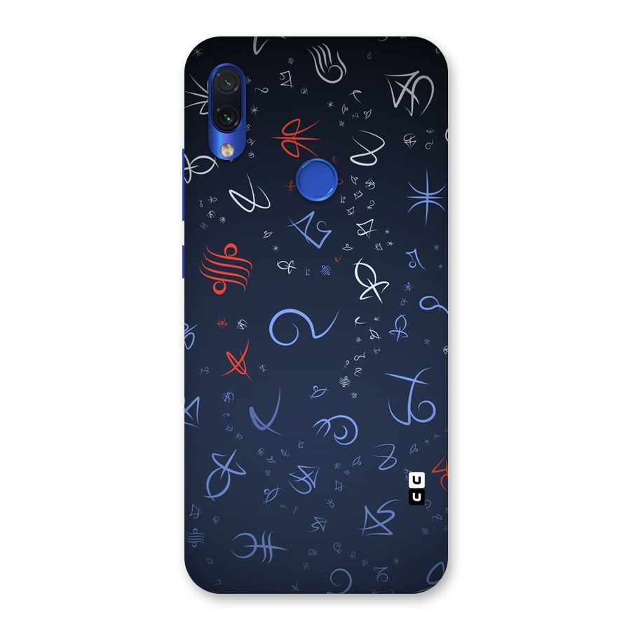 Blue Symbols Back Case for Redmi Note 7