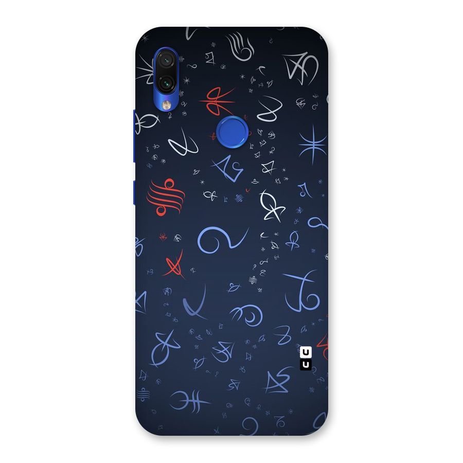 Blue Symbols Back Case for Redmi Note 7S