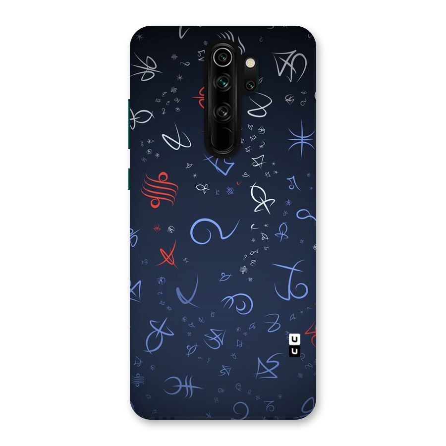Blue Symbols Back Case for Redmi Note 8 Pro