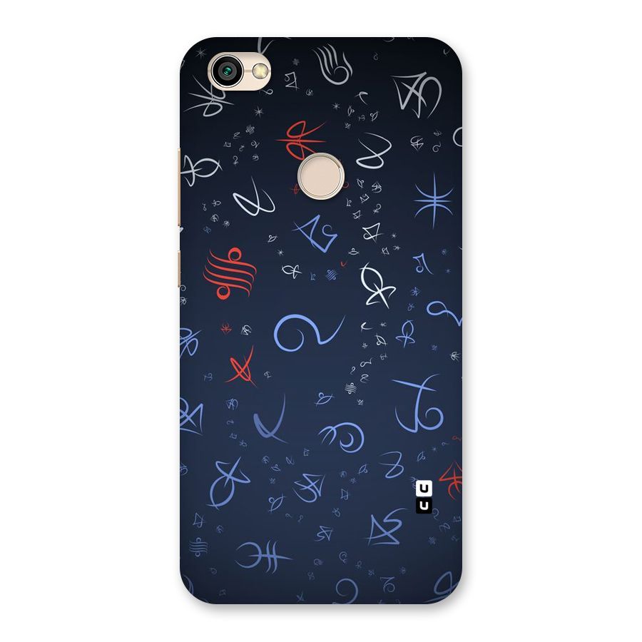 Blue Symbols Back Case for Redmi Y1 2017