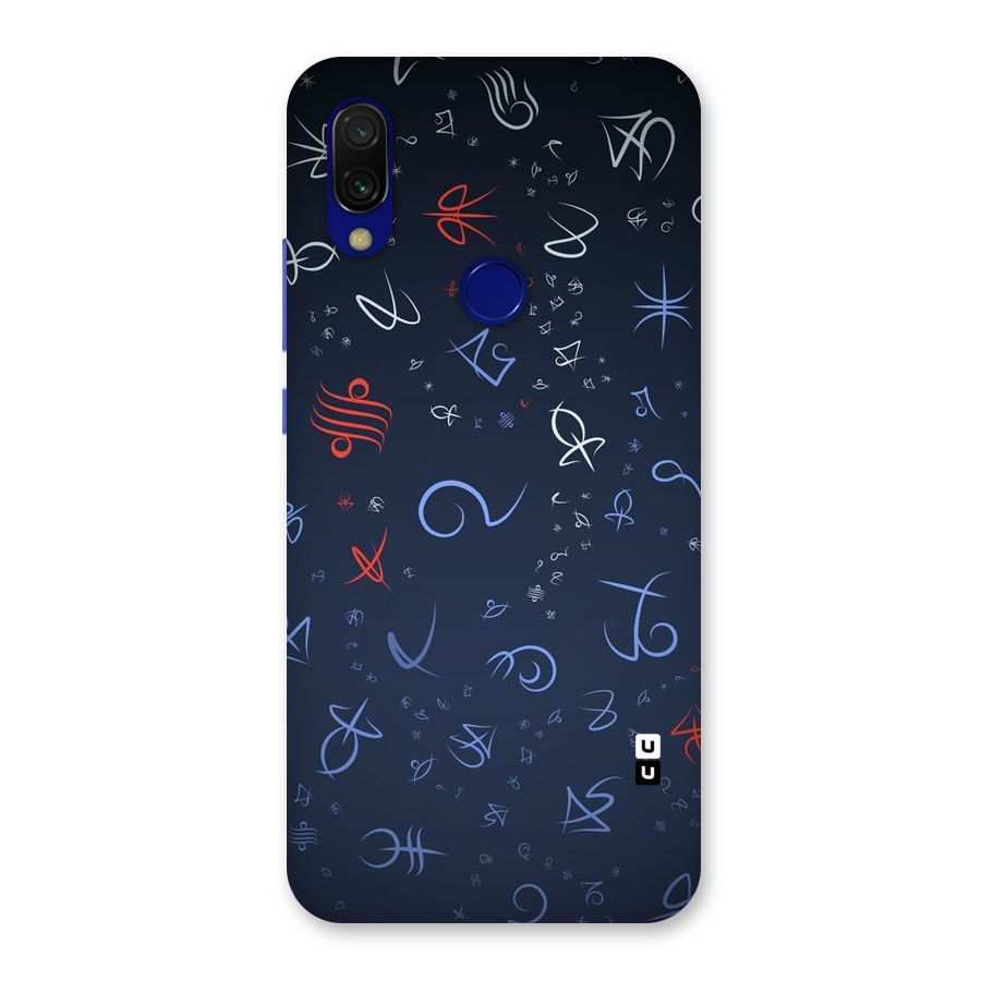 Blue Symbols Back Case for Redmi Y3