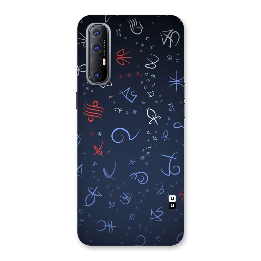 Blue Symbols Back Case for Reno3 Pro