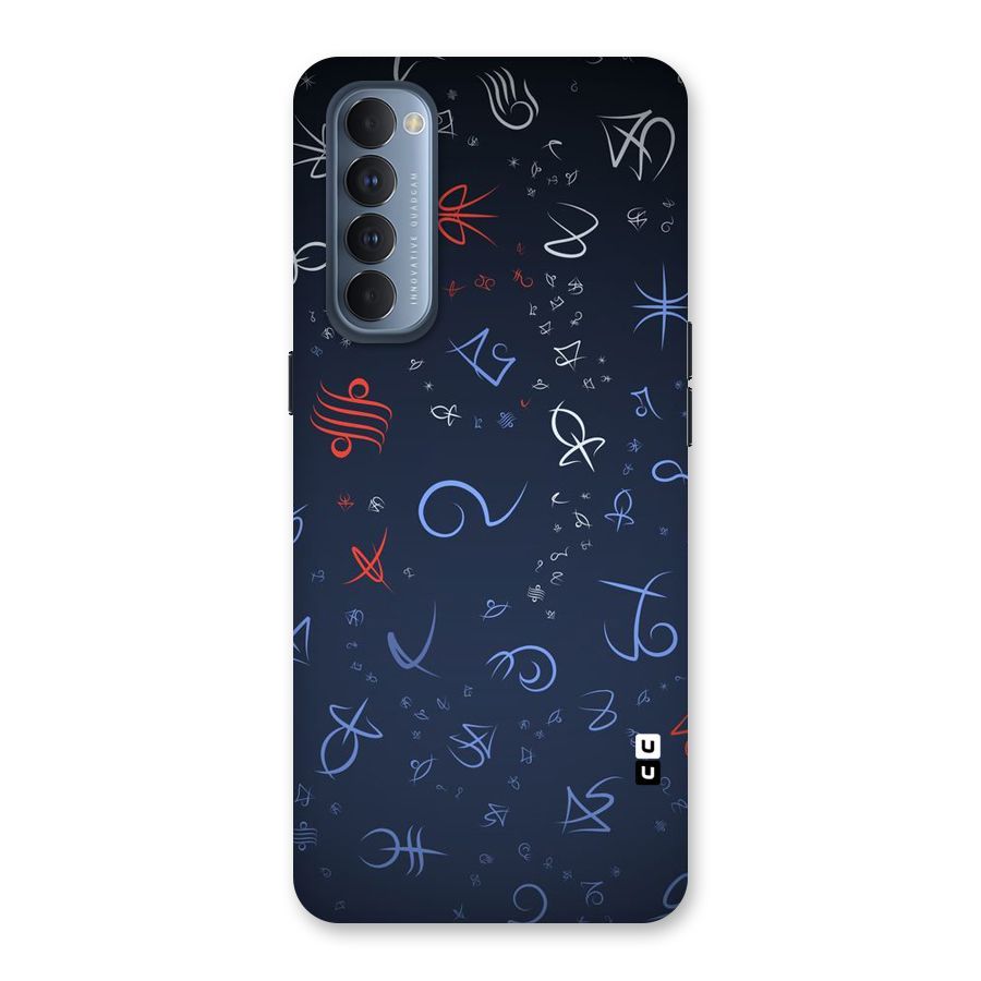 Blue Symbols Back Case for Reno4 Pro