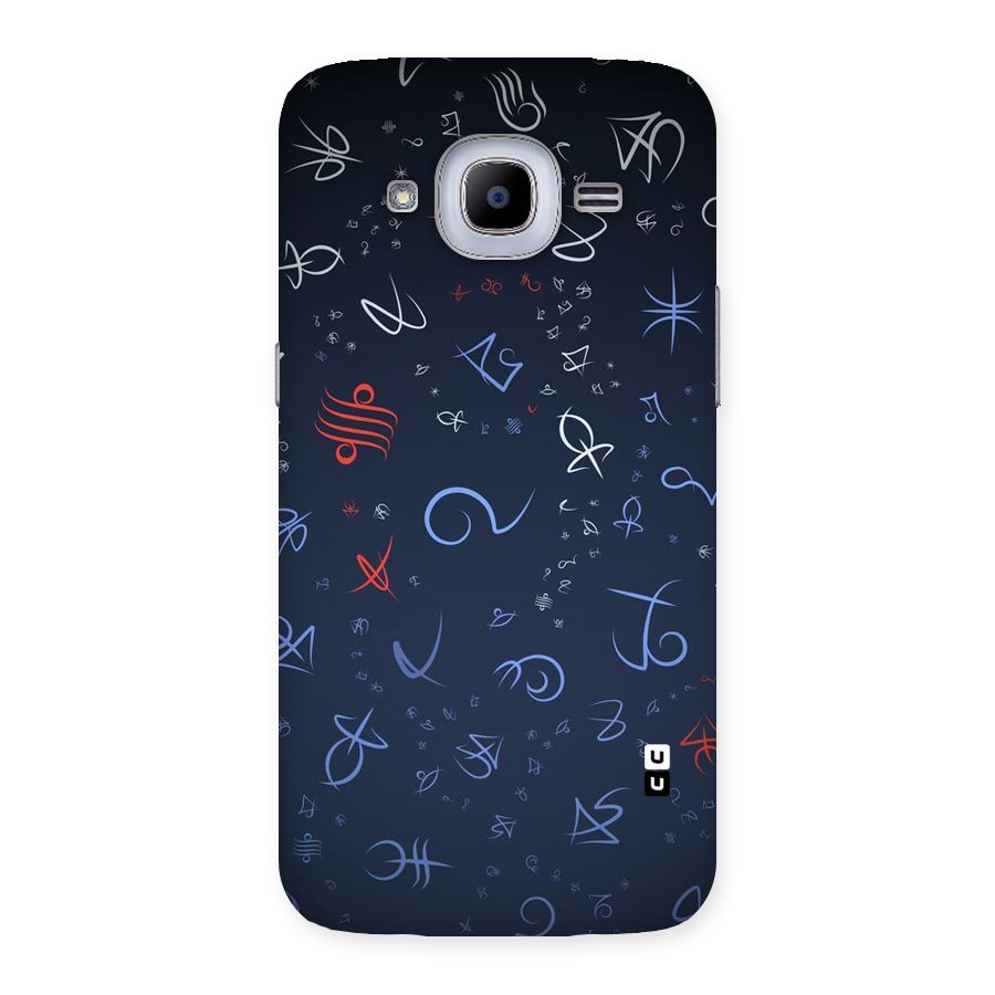 Blue Symbols Back Case for Samsung Galaxy J2 2016