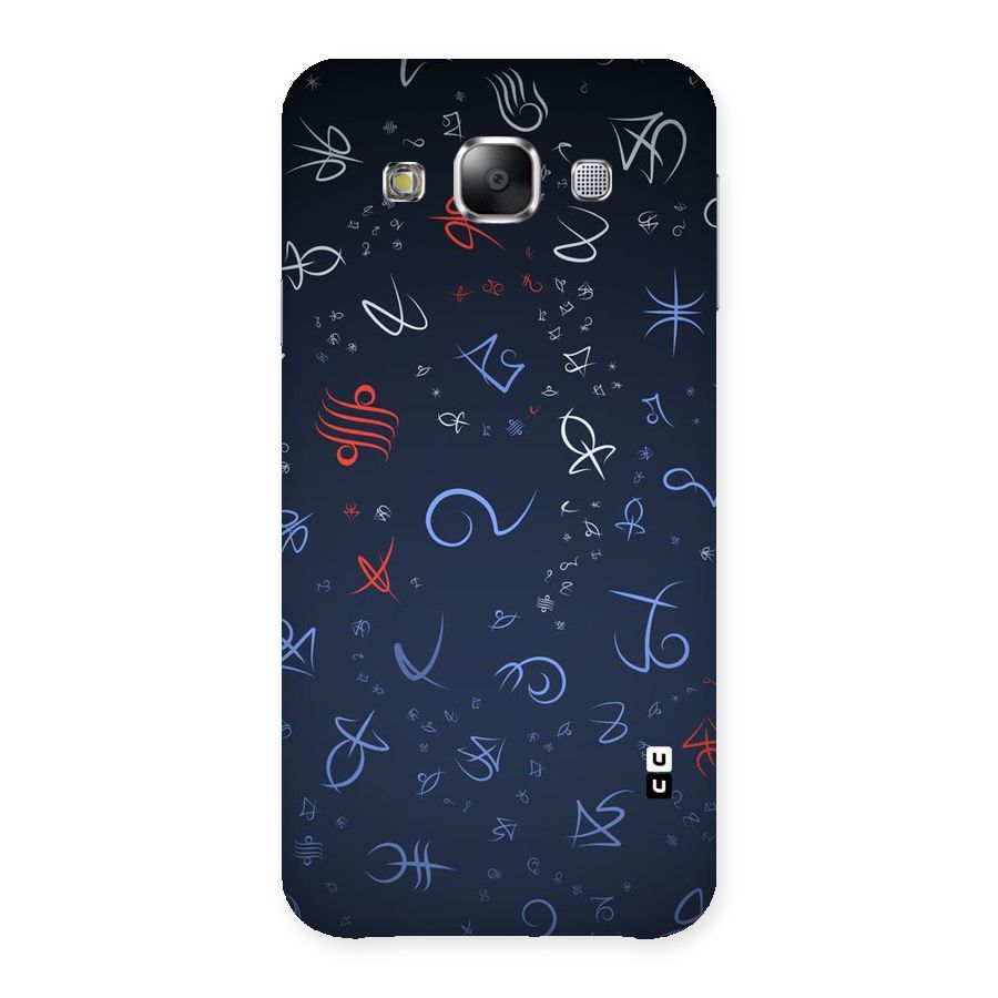 Blue Symbols Back Case for Samsung Galaxy E5