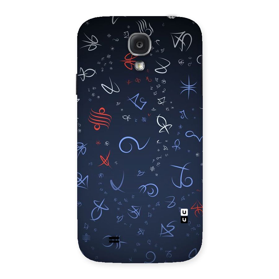 Blue Symbols Back Case for Samsung Galaxy S4
