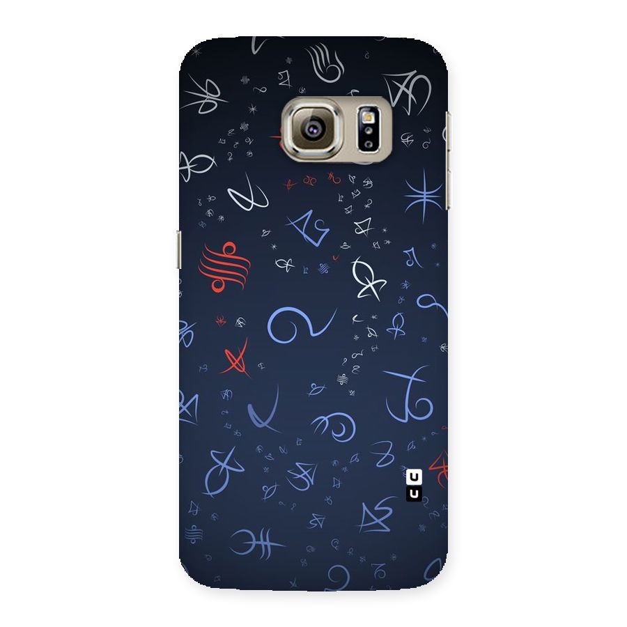 Blue Symbols Back Case for Samsung Galaxy S6 Edge