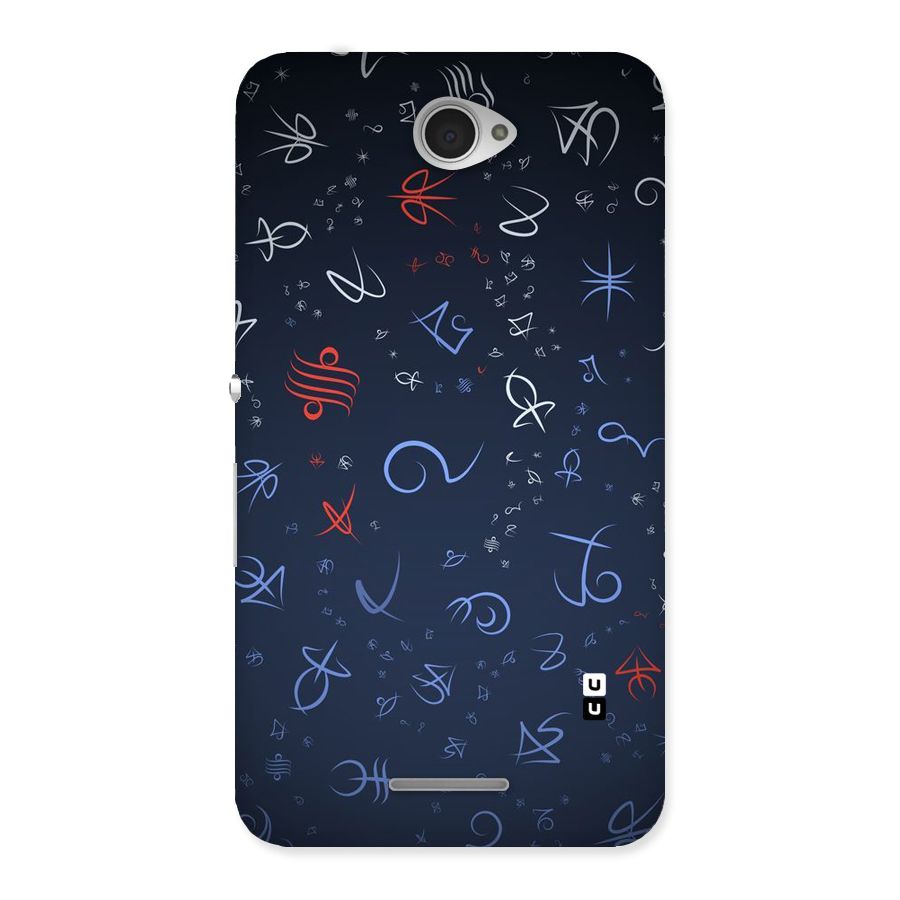 Blue Symbols Back Case for Sony Xperia E4