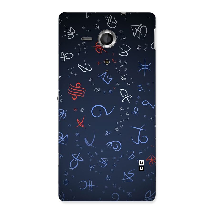 Blue Symbols Back Case for Sony Xperia SP