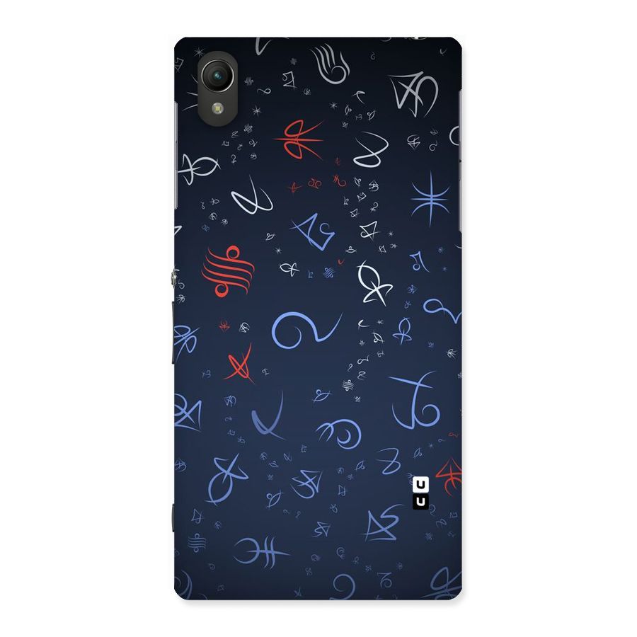 Blue Symbols Back Case for Sony Xperia Z1