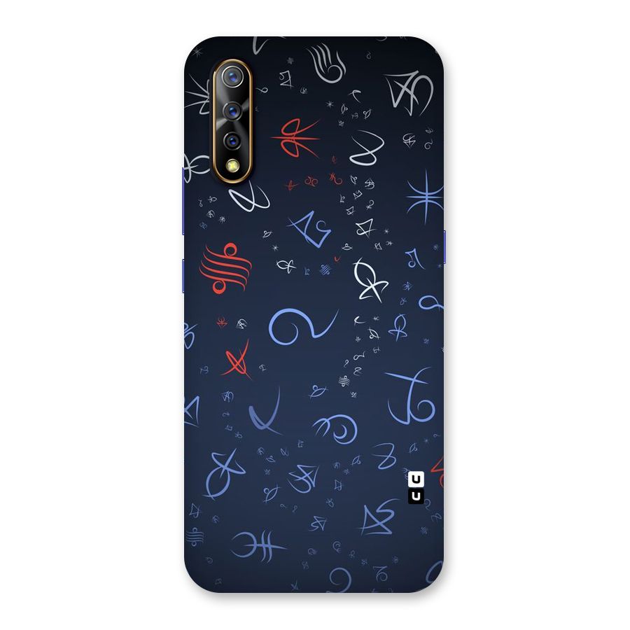 Blue Symbols Back Case for Vivo S1