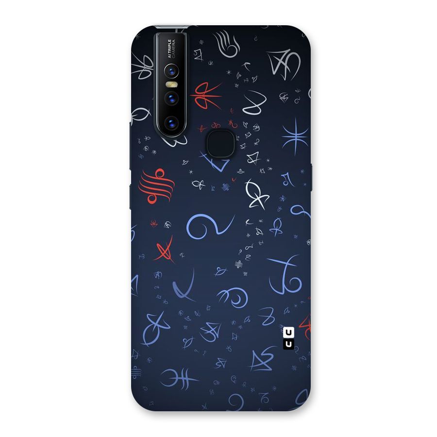 Blue Symbols Back Case for Vivo V15