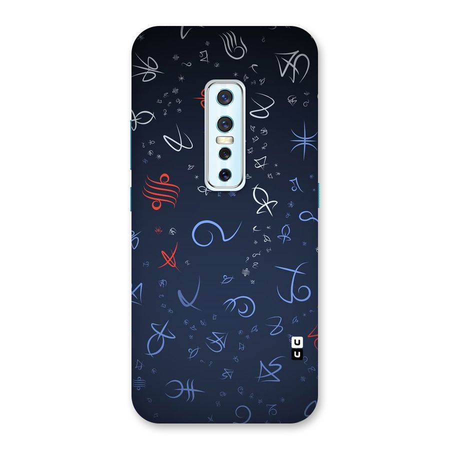 Blue Symbols Back Case for Vivo V17 Pro