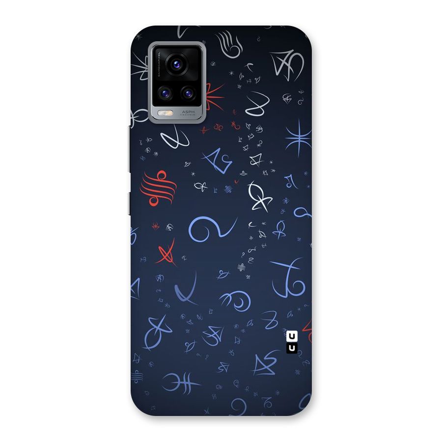 Blue Symbols Back Case for Vivo V20