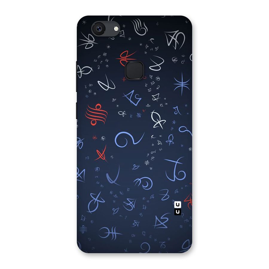 Blue Symbols Back Case for Vivo V7 Plus