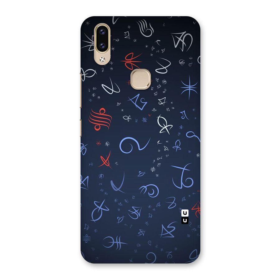 Blue Symbols Back Case for Vivo V9 Youth