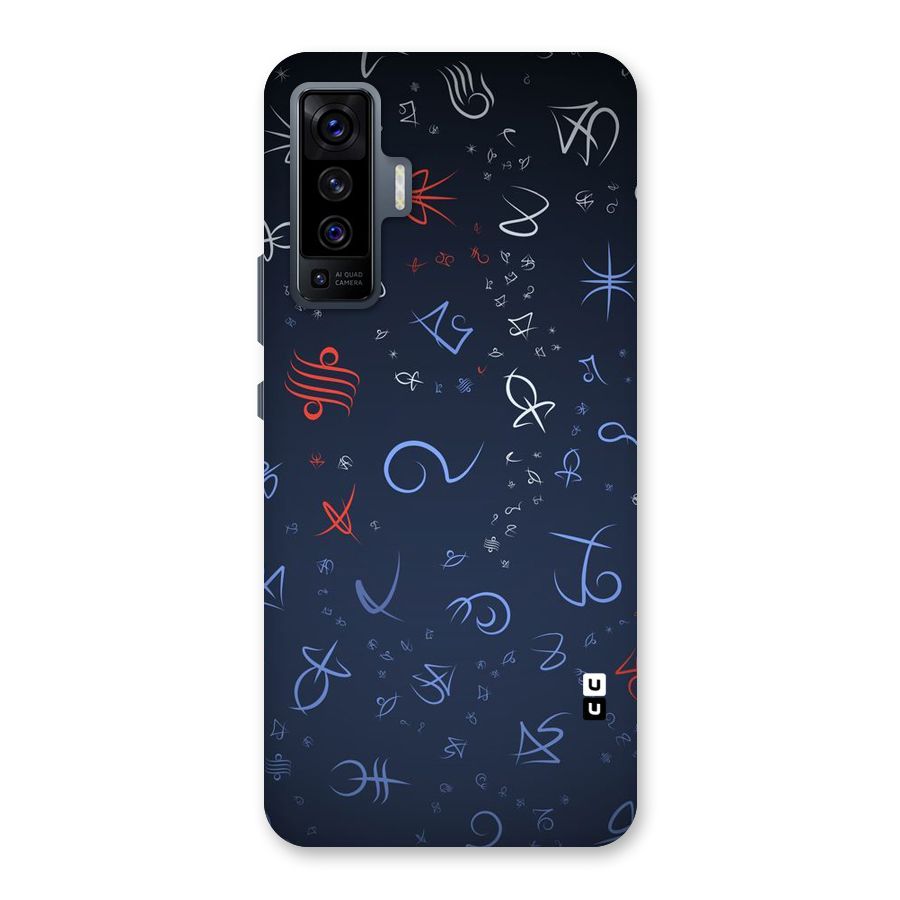 Blue Symbols Back Case for Vivo X50