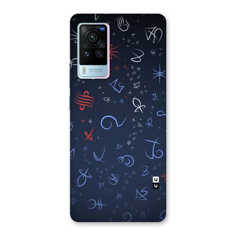 Blue Symbols Back Case for Vivo X60 Pro