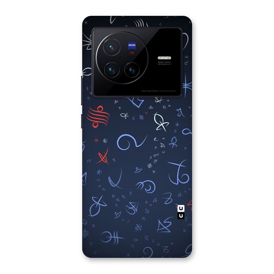 Blue Symbols Back Case for Vivo X80