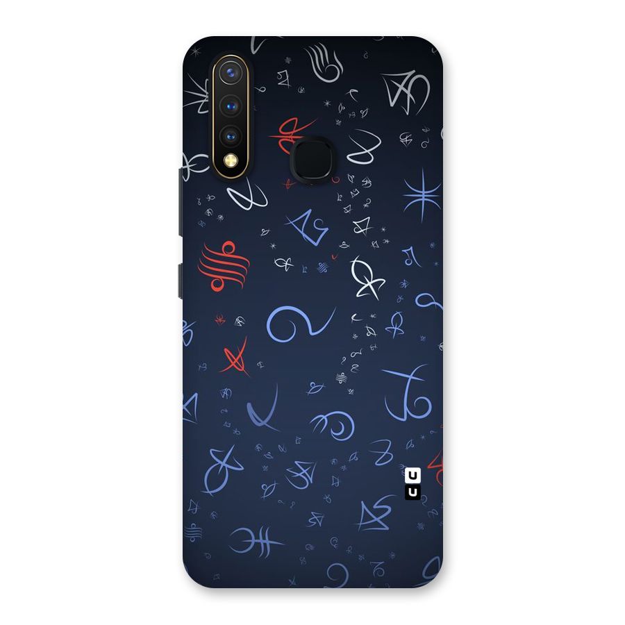 Blue Symbols Back Case for Vivo Y19