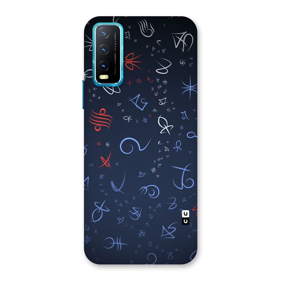 Blue Symbols Back Case for Vivo Y20A