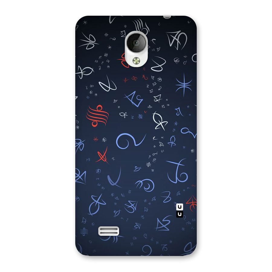 Blue Symbols Back Case for Vivo Y21