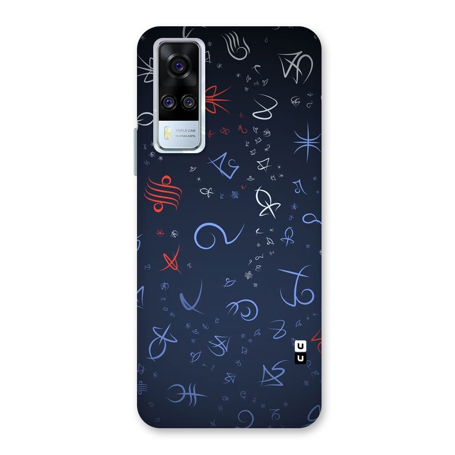 Blue Symbols Back Case for Vivo Y31