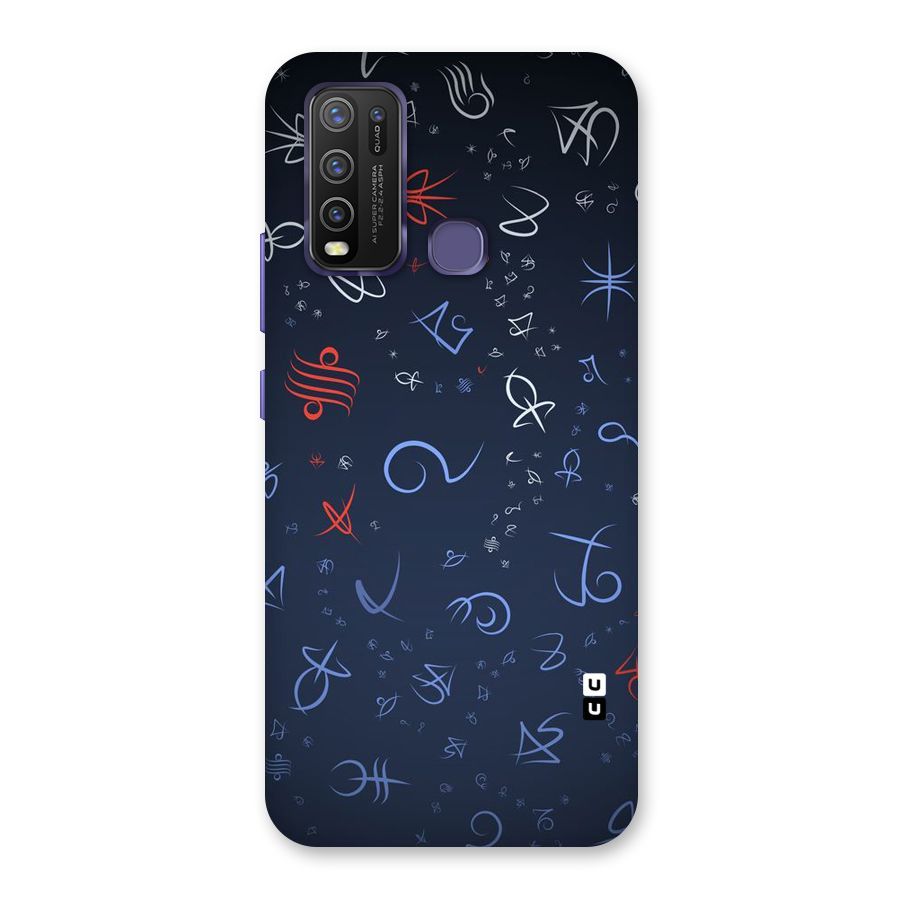 Blue Symbols Back Case for Vivo Y50