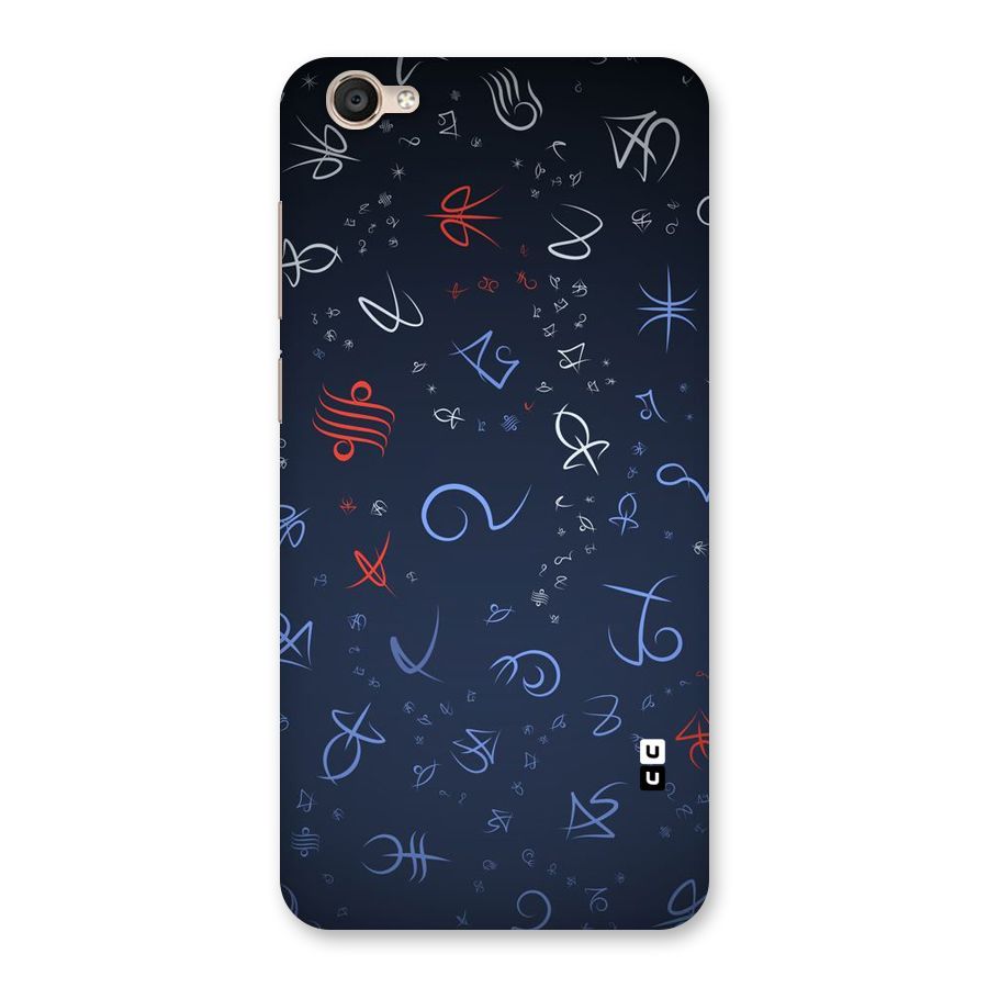 Blue Symbols Back Case for Vivo Y55s