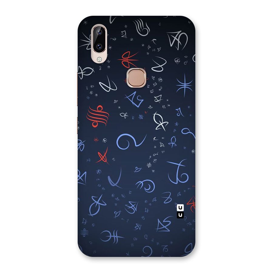 Blue Symbols Back Case for Vivo Y83 Pro