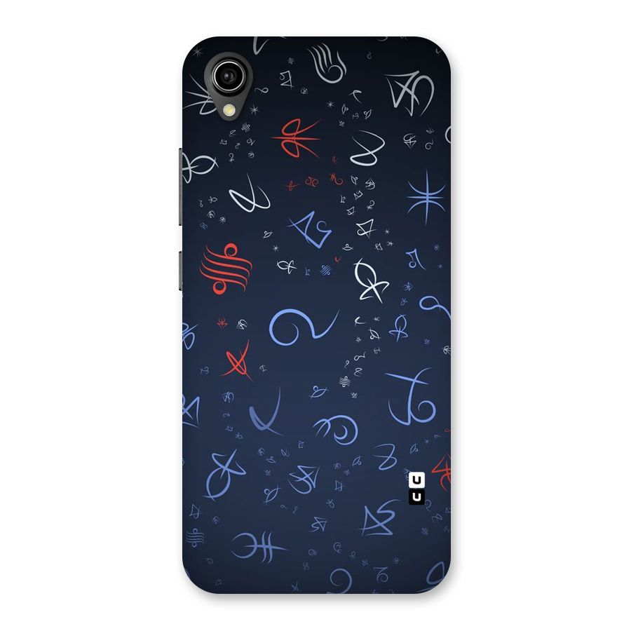 Blue Symbols Back Case for Vivo Y90