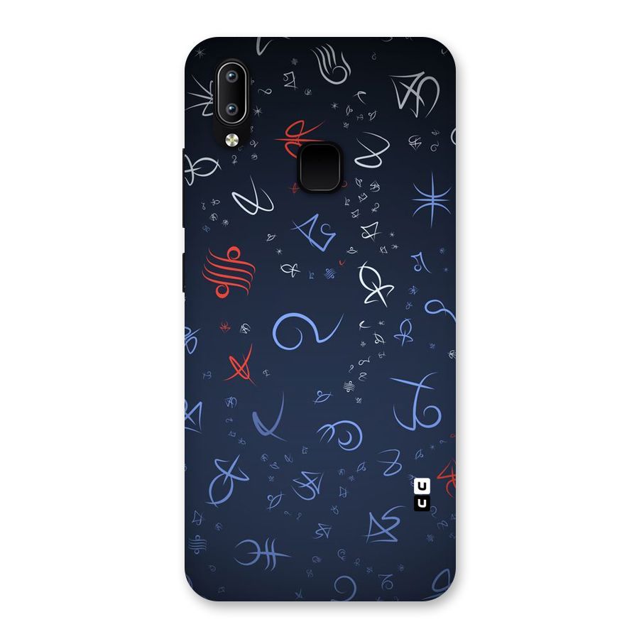 Blue Symbols Back Case for Vivo Y93