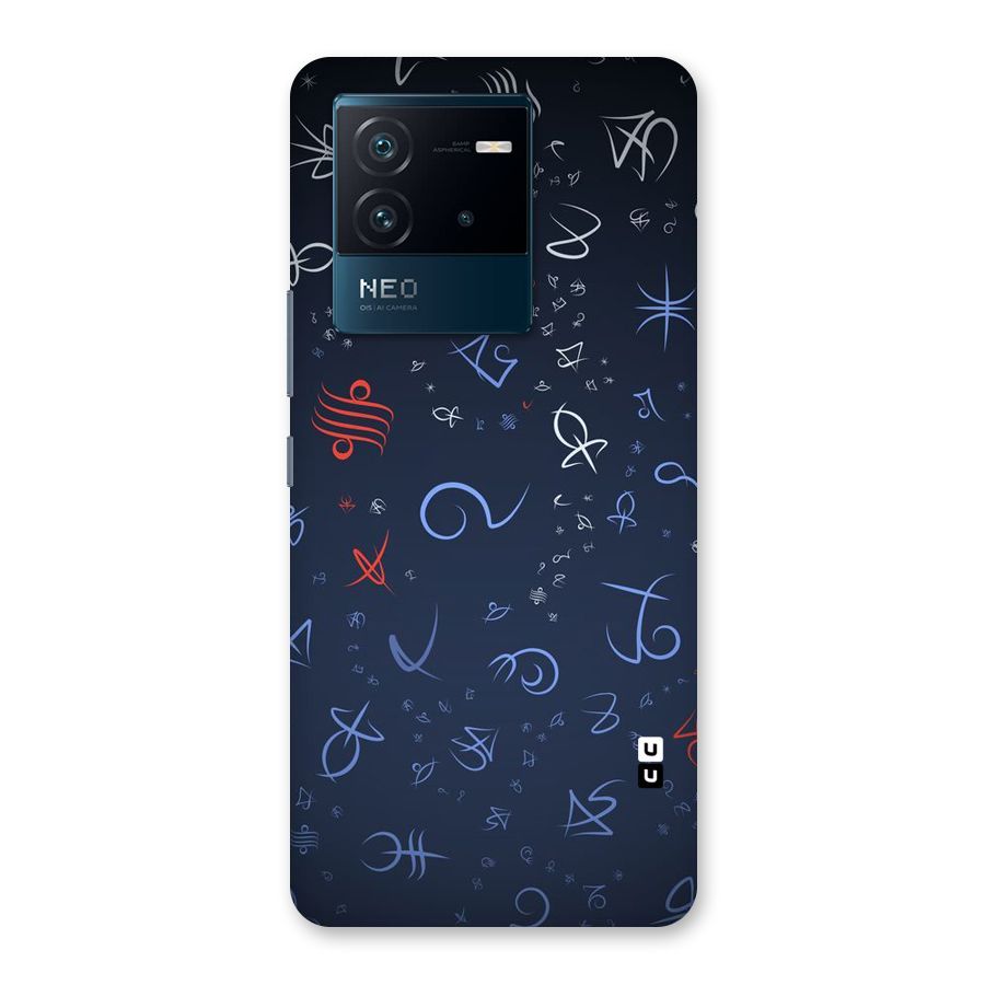 Blue Symbols Back Case for Vivo iQOO Neo 6 5G