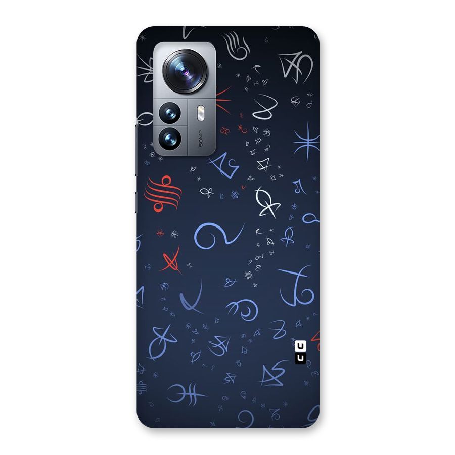 Blue Symbols Back Case for Xiaomi 12 Pro