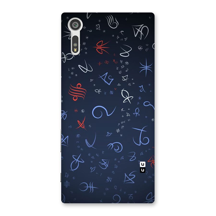 Blue Symbols Back Case for Xperia XZ