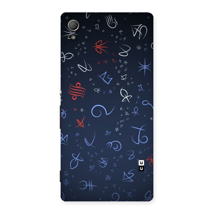 Blue Symbols Back Case for Xperia Z4